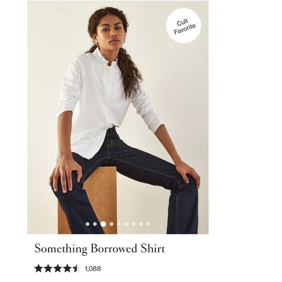 ADAY cult favorite white Something Borrowed Shirt size L excellent condition. - Picture 8 of 11